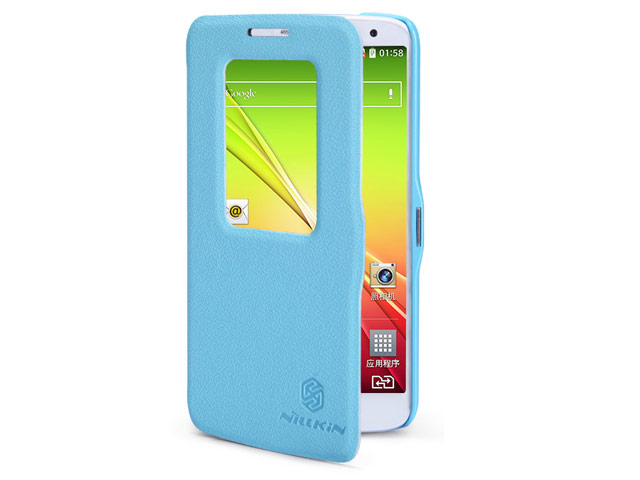 Чехол Nillkin Fresh Series Leather case для LG G2 mini D618 (голубой, кожаный)