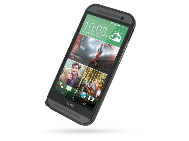 Чехол Yotrix BumperCase для HTC new One (HTC M8) (черный, алюминиевый)