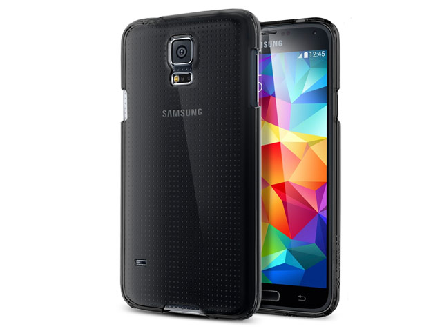 Чехол Yotrix DotCase для Samsung Galaxy S5 SM-G900 (серый полупрозрачный, пластиковый)