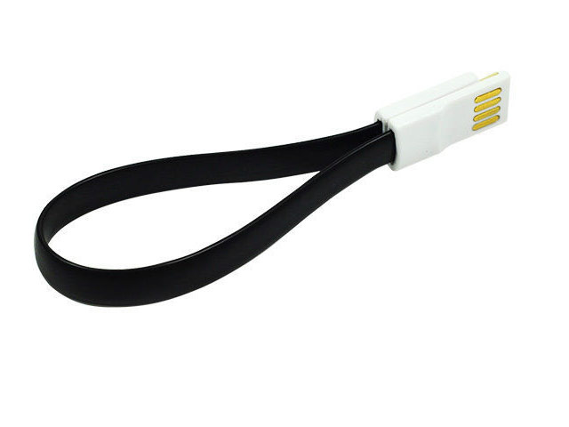 USB-кабель Vojo Magnet универсальный (черный, 0.2 метра, microUSB, магнитный)
