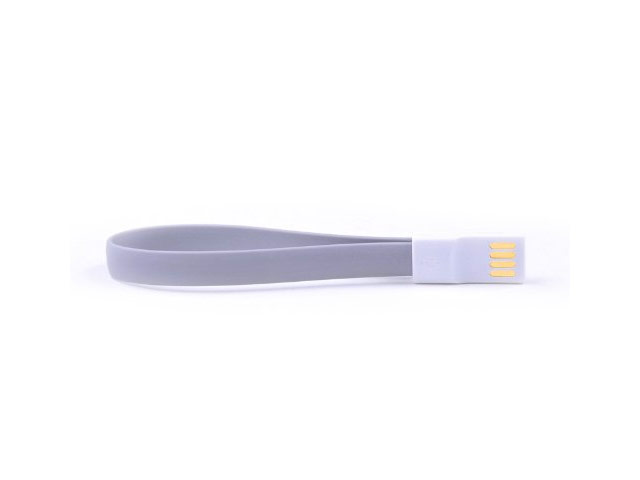 USB-кабель Vojo Magnet универсальный (серый, 0.2 метра, microUSB, магнитный)