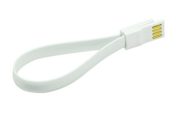 USB-кабель Vojo Magnet универсальный (белый, 0.2 метра, microUSB, магнитный)