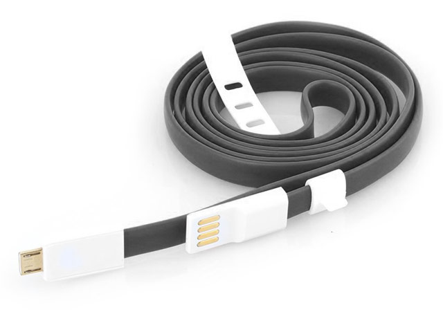 USB-кабель Vojo Trim универсальный (черный, 1.2 метра, microUSB, магнитный)