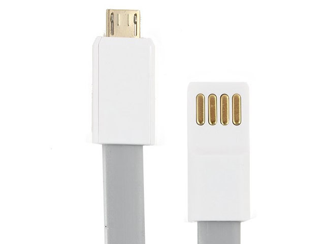 USB-кабель Vojo Trim универсальный (белый, 1.2 метра, microUSB, магнитный)