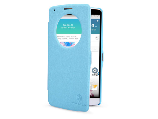 Чехол Nillkin Fresh Series Leather case для LG G3 D850 (голубой, кожаный)