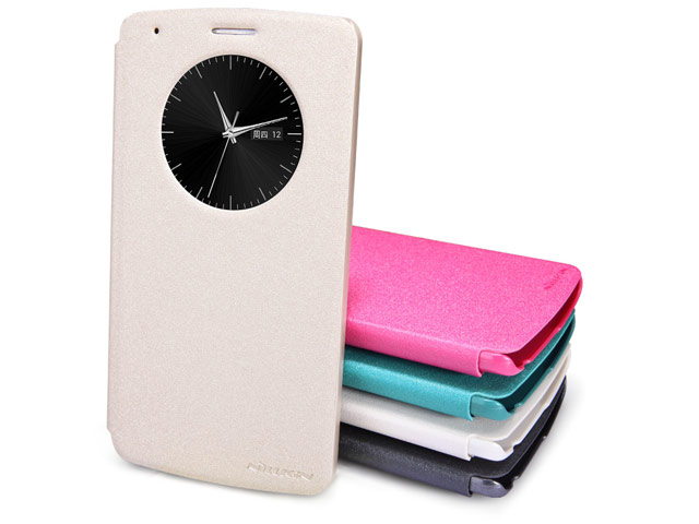 Чехол Nillkin Sparkle Leather Case для LG G3 D850 (розовый, кожаный)