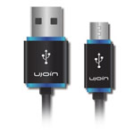USB-кабель Ujoin V-Data Cable универсальный (черный/синий, microUSB, 1.2 метра)