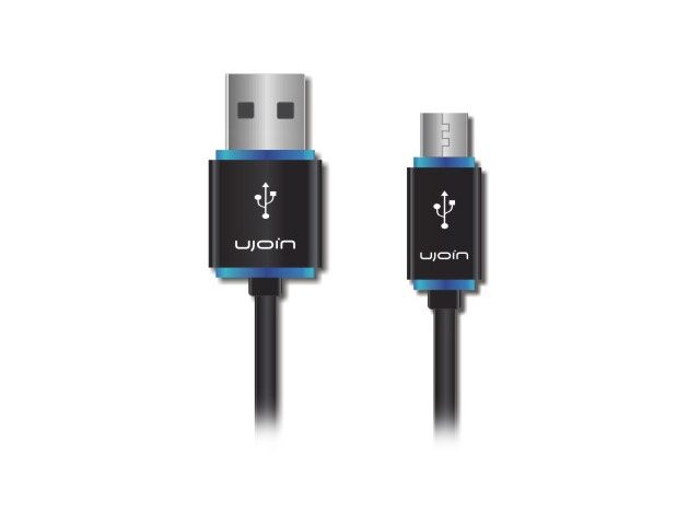 USB-кабель Ujoin V-Data Cable универсальный (черный/синий, microUSB, 1.2 метра)