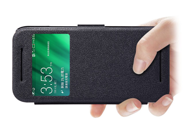 Чехол Nillkin Fresh Series Leather case для HTC One mini 2 (HTC M8 mini) (голубой, кожаный)