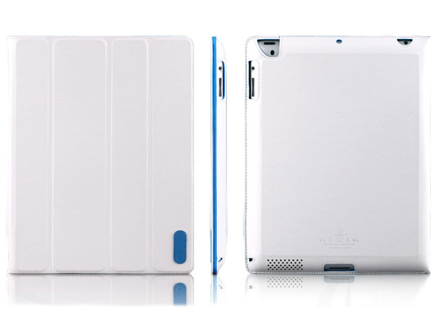 Чехол YoGo ThinBook для Apple iPad 2 (белый, кожаный)