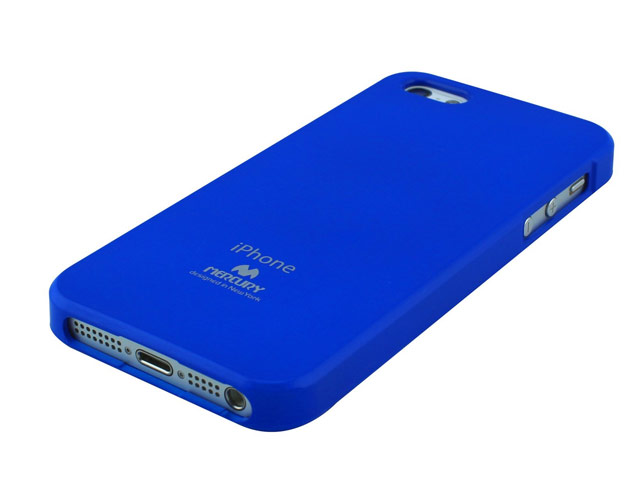 Чехол Mercury Goospery Jelly Case для Apple iPhone 5/5S (синий, гелевый)