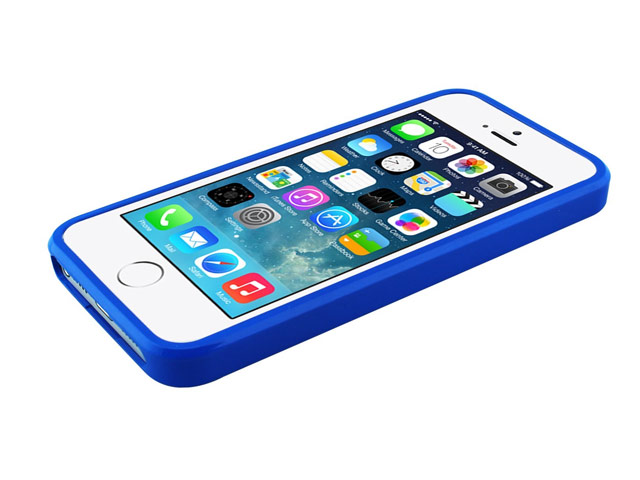 Чехол Mercury Goospery Jelly Case для Apple iPhone 5/5S (синий, гелевый)