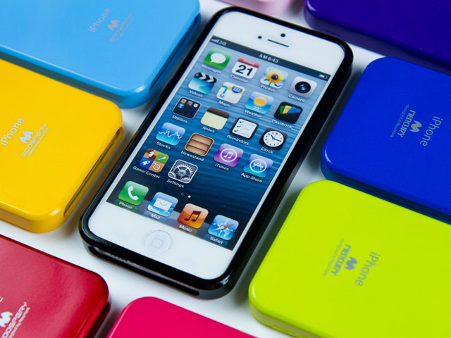Чехол Mercury Goospery Jelly Case для Apple iPhone 5/5S (синий, гелевый)