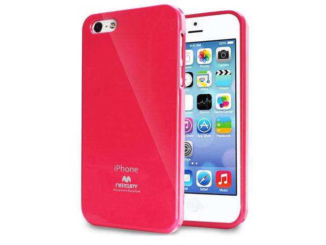 Чехол Mercury Goospery Jelly Case для Apple iPhone 5/5S (малиновый, гелевый)