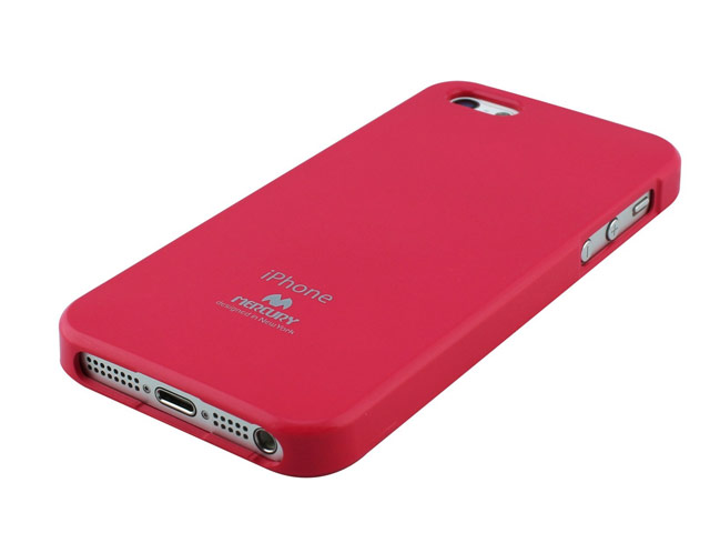 Чехол Mercury Goospery Jelly Case для Apple iPhone 5/5S (малиновый, гелевый)