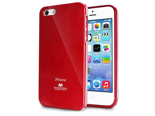Чехол Mercury Goospery Jelly Case для Apple iPhone 5/5S (красный, гелевый)