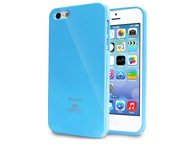 Чехол Mercury Goospery Jelly Case для Apple iPhone 5/5S (голубой, гелевый)