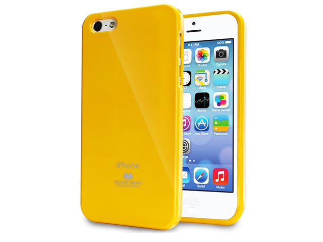 Чехол Mercury Goospery Jelly Case для Apple iPhone 5/5S (желтый, гелевый)