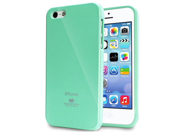 Чехол Mercury Goospery Jelly Case для Apple iPhone 5/5S (бирюзовый, гелевый)