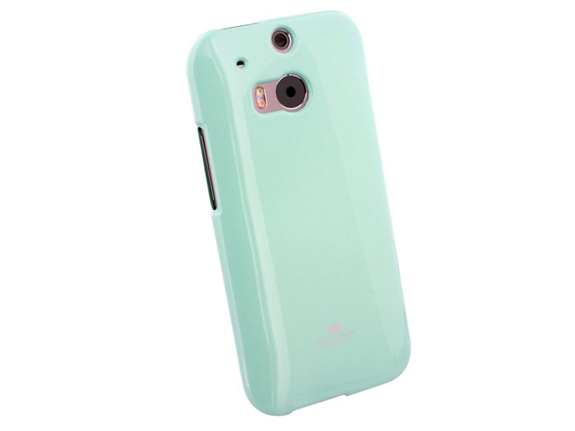 Чехол Mercury Goospery Jelly Case для HTC new One (HTC M8) (бирюзовый, гелевый)
