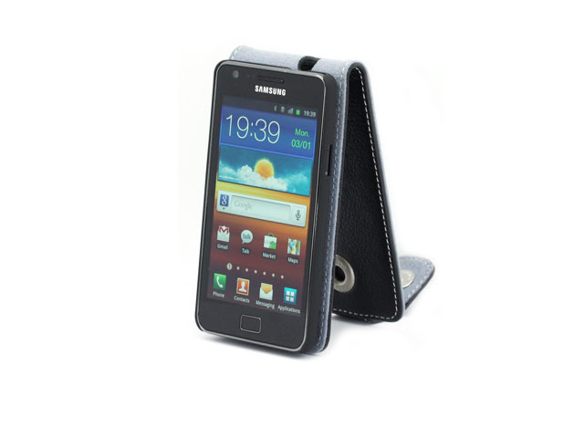 Чехол YooBao Slim case для Samsung Galaxy S 2 i9100 (черный, кожаный)