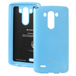 Чехол Mercury Goospery Jelly Case для LG G3 D850 (голубой, гелевый)
