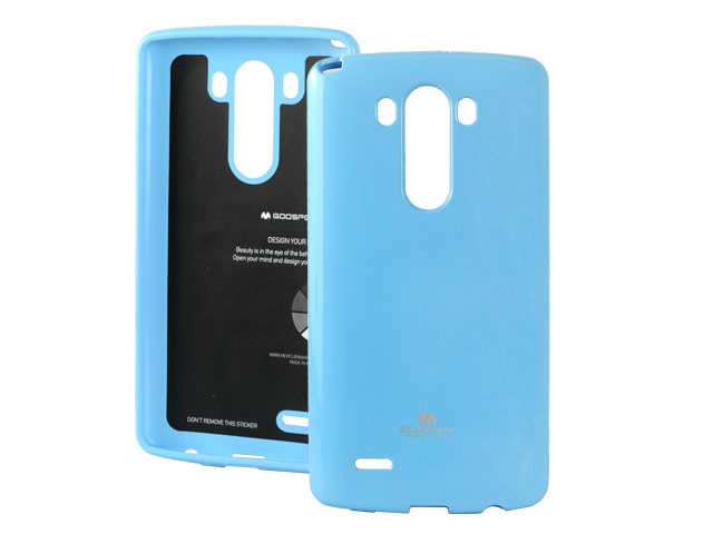 Чехол Mercury Goospery Jelly Case для LG G3 D850 (голубой, гелевый)