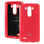 Чехол Mercury Goospery Jelly Case для LG G3 D850 (малиновый, гелевый)