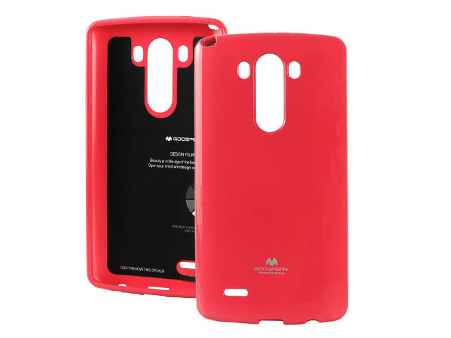 Чехол Mercury Goospery Jelly Case для LG G3 D850 (малиновый, гелевый)