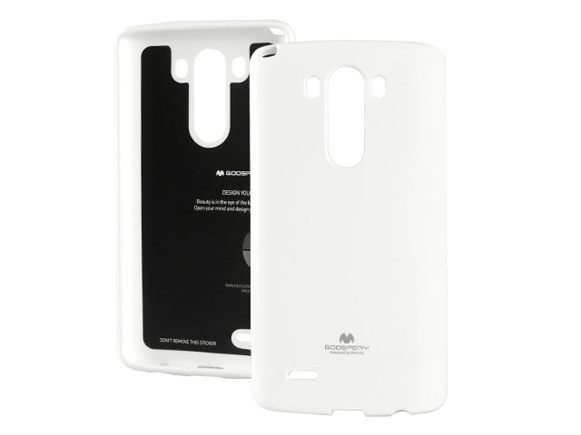 Чехол Mercury Goospery Jelly Case для LG G3 D850 (белый, гелевый)