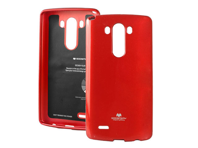 Чехол Mercury Goospery Jelly Case для LG G3 D850 (красный, гелевый)