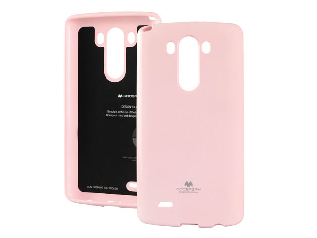 Чехол Mercury Goospery Jelly Case для LG G3 D850 (розовый, гелевый)