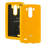 Чехол Mercury Goospery Jelly Case для LG G3 D850 (желтый, гелевый)
