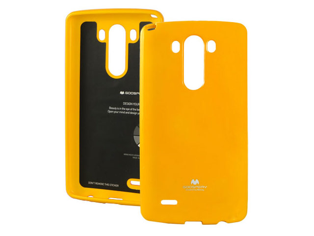 Чехол Mercury Goospery Jelly Case для LG G3 D850 (желтый, гелевый)