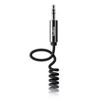 AUX-кабель Belkin Mixit Coiled 6' cable (черный, 1,8 м, разъемы 3.5 мм, пружина)