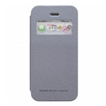 Чехол Mercury Goospery WOW Bumper View для Apple iPhone 5/5S (серый, кожаный)