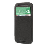 Чехол Mercury Goospery WOW Bumper View для HTC new One (HTC M8) (черный, кожаный)