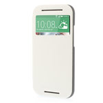 Чехол Mercury Goospery WOW Bumper View для HTC new One (HTC M8) (белый, кожаный)