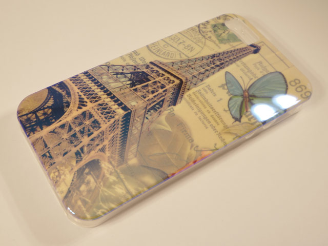 Чехол Yotrix CreativeCase для Apple iPhone 5/5S (Eiffel Butterfly, гелевый) (NPG)