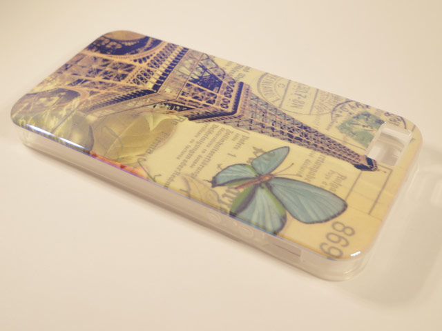 Чехол Yotrix CreativeCase для Apple iPhone 5/5S (Eiffel Butterfly, гелевый) (NPG)