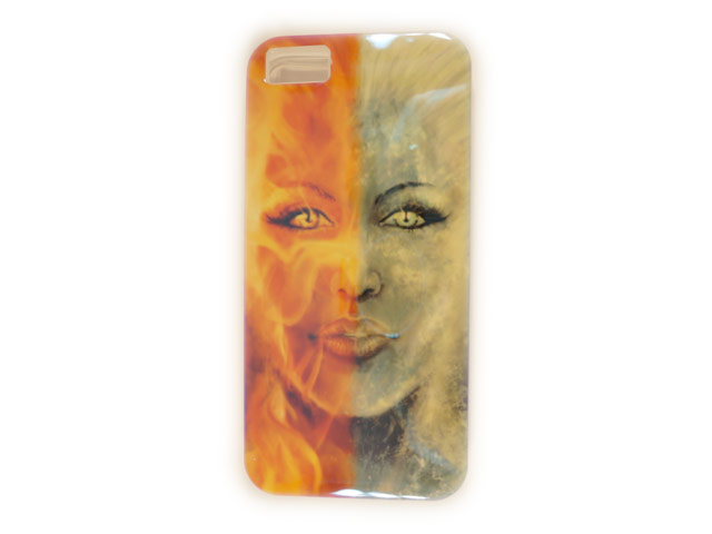 Чехол Yotrix CreativeCase для Apple iPhone 5/5S (Double Face, гелевый) (NPG)