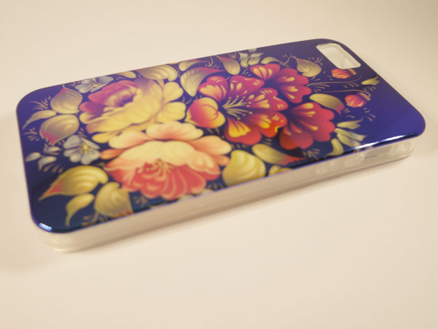 Чехол Yotrix CreativeCase для Apple iPhone 5/5S (Black Flowers, гелевый) (NPG)