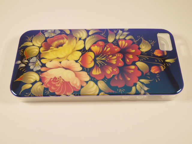 Чехол Yotrix CreativeCase для Apple iPhone 5/5S (Black Flowers, гелевый) (NPG)