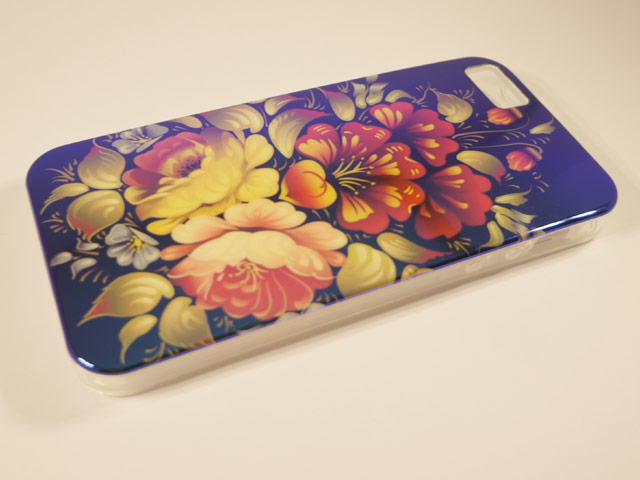 Чехол Yotrix CreativeCase для Apple iPhone 5/5S (Black Flowers, гелевый) (NPG)
