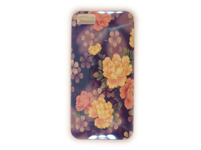 Чехол Yotrix CreativeCase для Apple iPhone 5/5S (Purple Flowers, гелевый) (NPG)