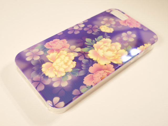 Чехол Yotrix CreativeCase для Apple iPhone 5/5S (Purple Flowers, гелевый) (NPG)