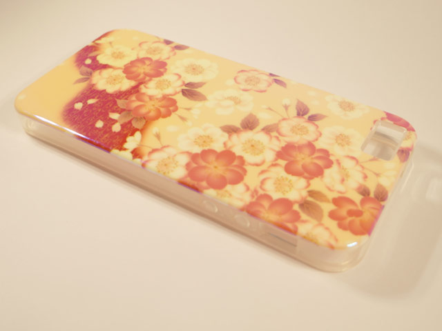 Чехол Yotrix CreativeCase для Apple iPhone 5/5S (Orange Flowers, гелевый) (NPG)