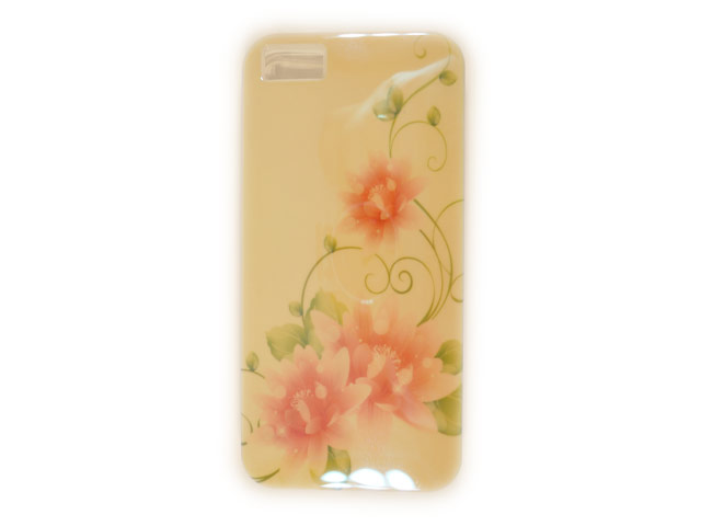 Чехол Yotrix CreativeCase для Apple iPhone 5/5S (Tan Flowers, гелевый) (NPG)