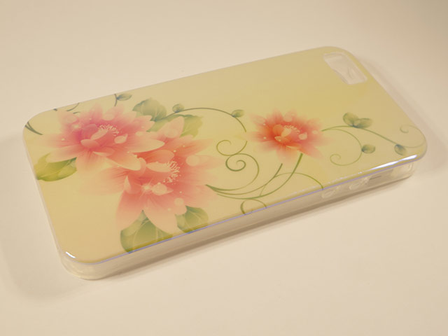 Чехол Yotrix CreativeCase для Apple iPhone 5/5S (Tan Flowers, гелевый) (NPG)