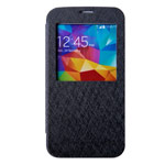 Чехол Mercury Goospery WOW Bumper View для Samsung Galaxy S5 SM-G900 (черный, кожаный)